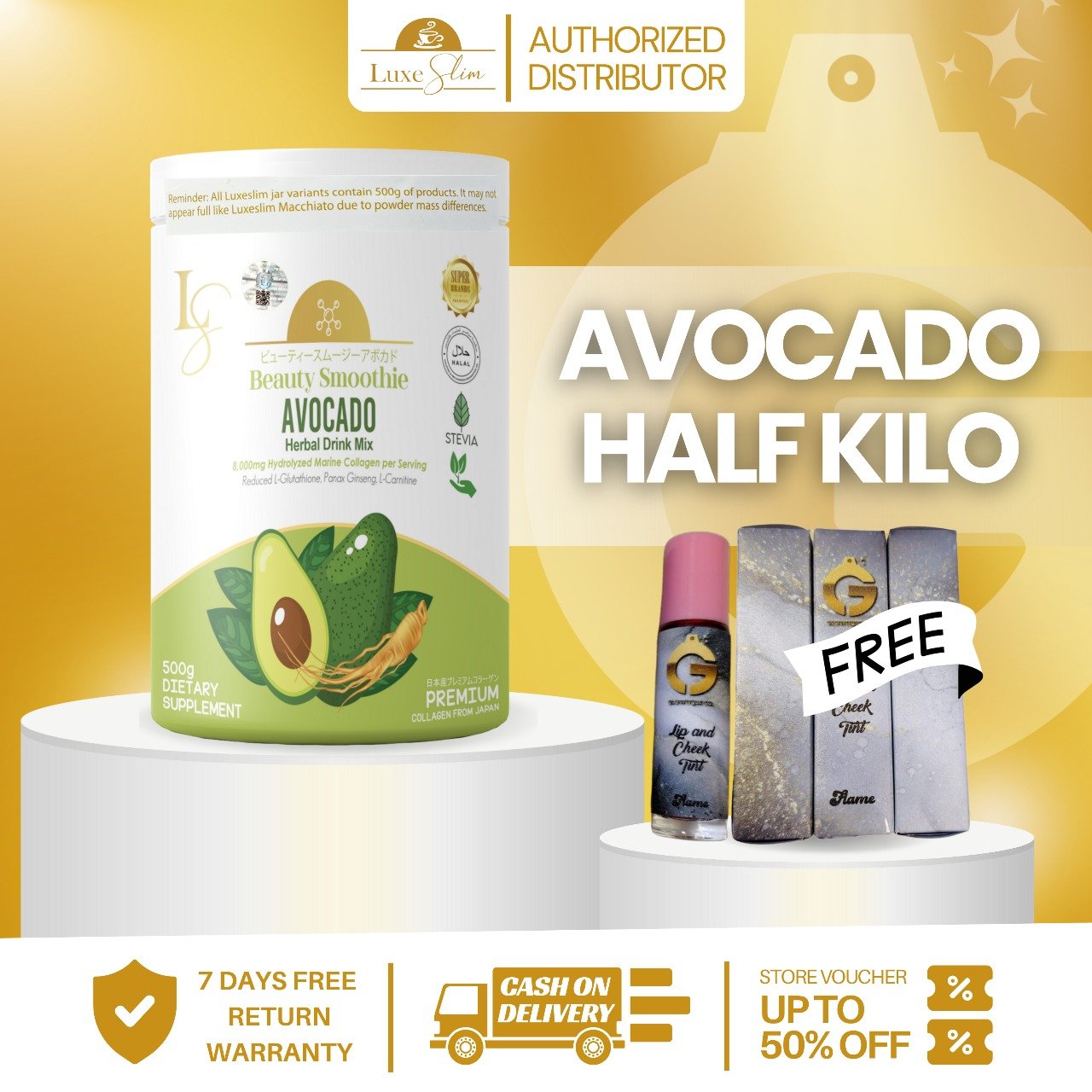 LUXE SLIM AVOCADO HERBAL DRINK 500g (1/2 kilo)